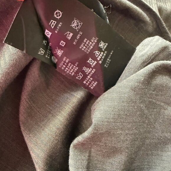 Size 41/16 Prada Mens solid dark gray Button-Up Dress Shirt Slim Fit - Picture 8 of 8